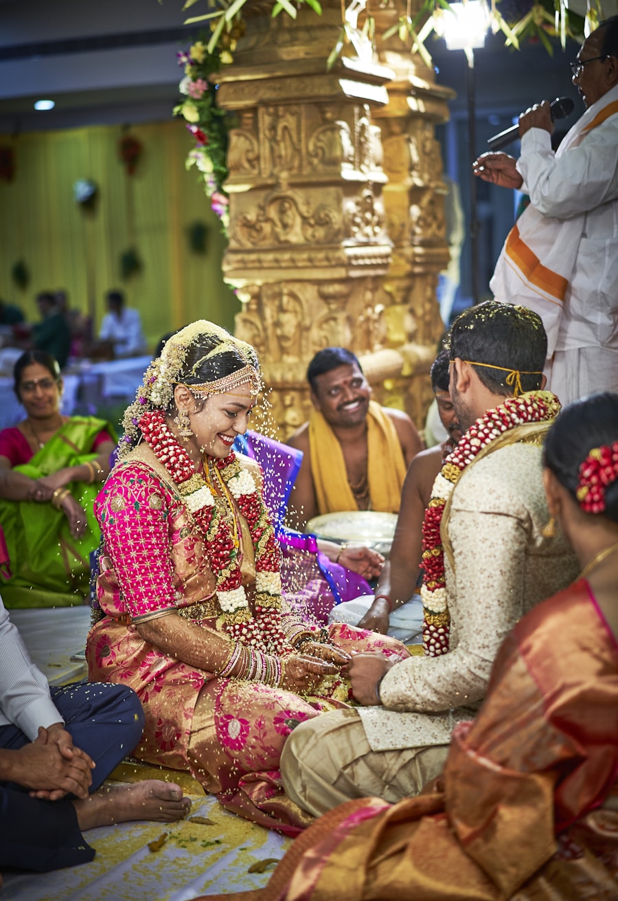 Sacred wedding ritual moment