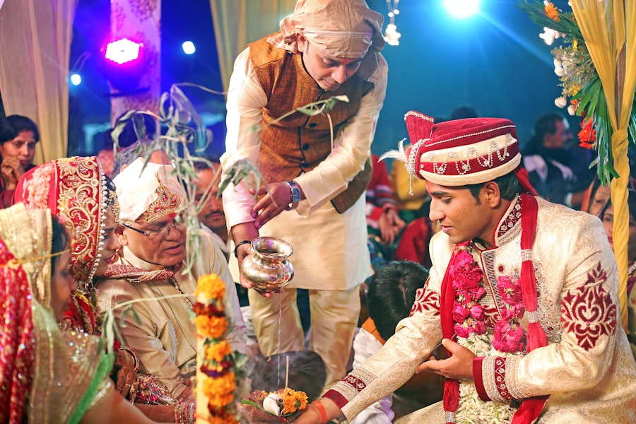 Ceremonial rituals performed by a priest